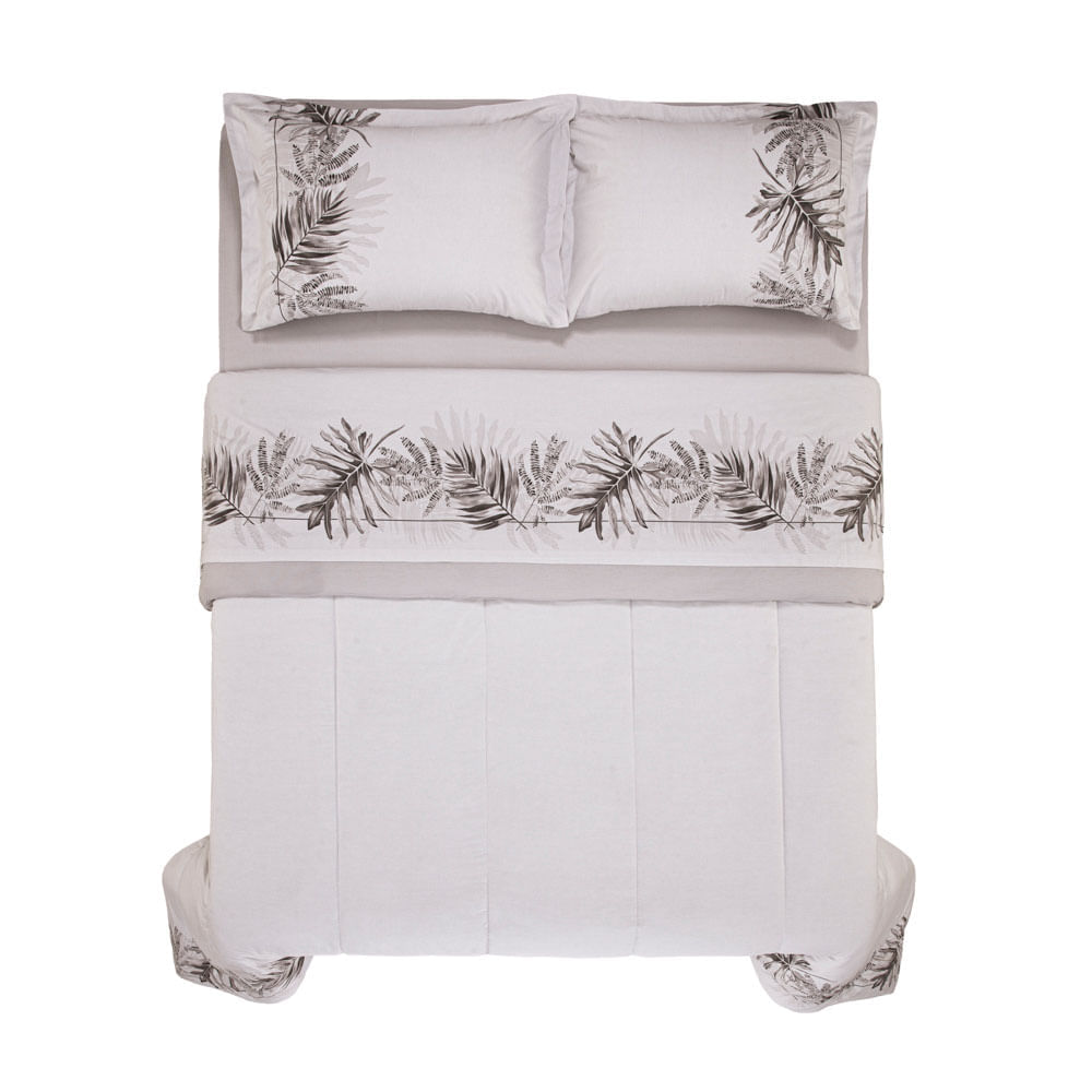 Edredom Casal Karsten 180 Fios Percal 100 Algodao Taiga Karsten