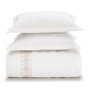 Cobre-Leito-King-Karsten-com-2-Porta-Travesseiros-180-Fios-Percal-Olimpia-Branco