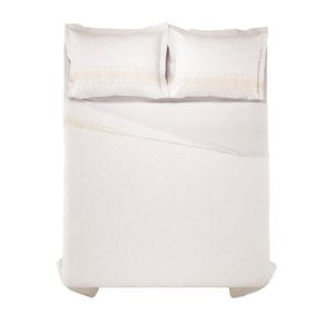 Cobre-Leito-King-Karsten-com-2-Porta-Travesseiros-180-Fios-Percal-Olimpia-Branco