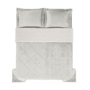 Edredom-de-Microfibra-Queen-Karsten-com-Porta-Travesseiro-Sonata-Cinza
