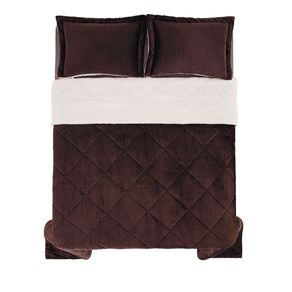 Edredom-de-Microfibra-King-Karsten-com-Porta-Travesseiro-Sonata-Chocolate
