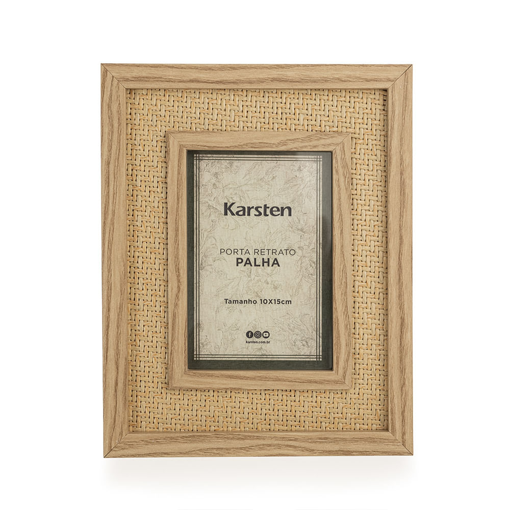 Porta-Retrato-Karsten-Palha-Marrom-10cm-x-15cm-