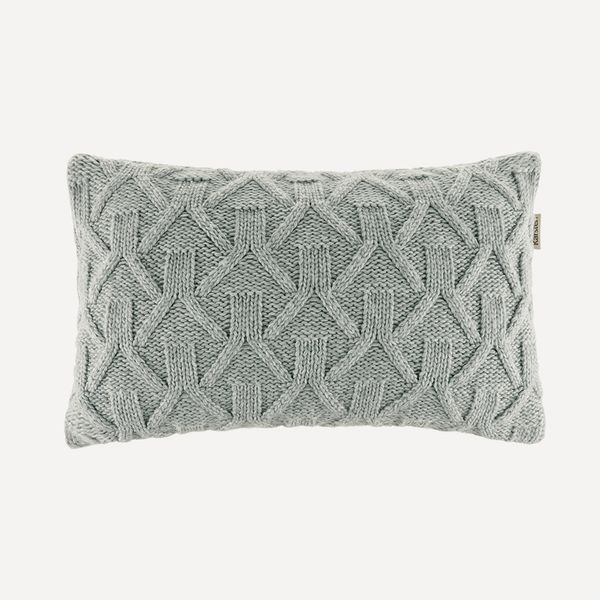 Almofada Decorativa de Tricô 30cmx50cm Roman Névoa