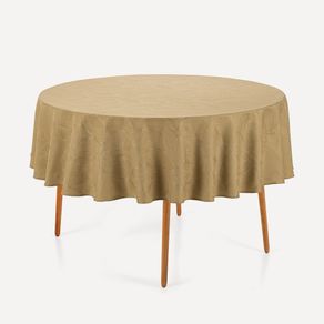 Toalha de Mesa Redonda 4 Lugares Tilia Camurça