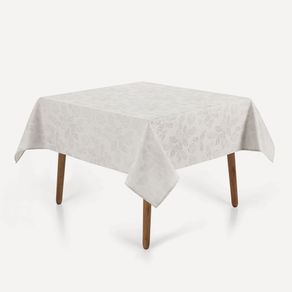 Toalha de Mesa Quadrada 4 Lugares Azevinho Cinza