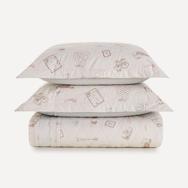 Colcha Infantil Casal com Porta-travesseiros 200 Fios Jolie