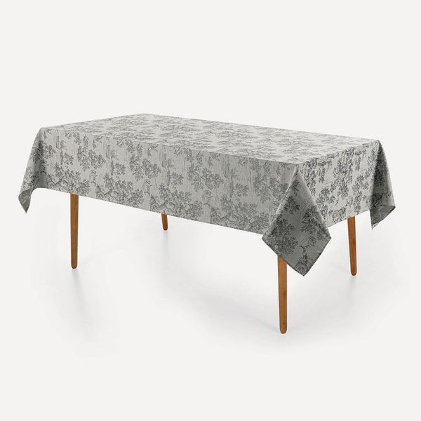 Toalha de Mesa Retangular 6 Lugares Grazia Cinza