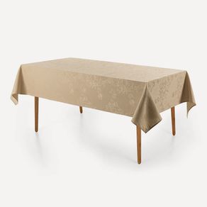 Toalha de Mesa Retangular 8 Lugares Roman Bege