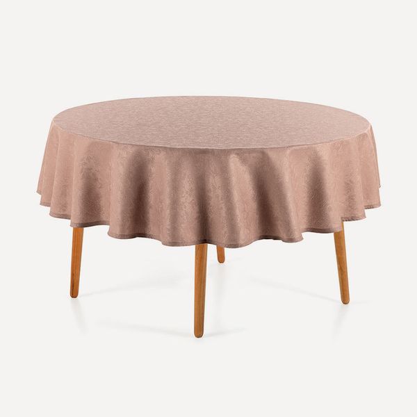 Toalha de Mesa Redonda 6 Lugares Delicata Rosa Vintage
