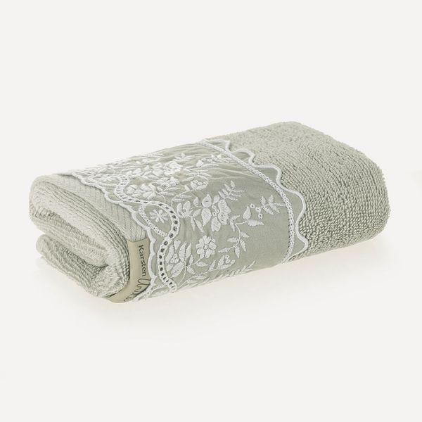 Toalha de Lavabo/Visita Fio Penteado 100% Algodão Antônia Bruma/Mineral