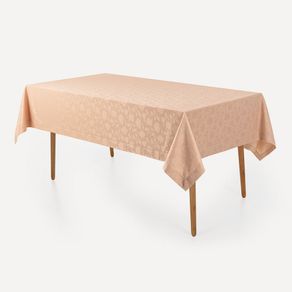 Toalha de Mesa Retangular 6 Lugares Easy Wash Victória Rosé
