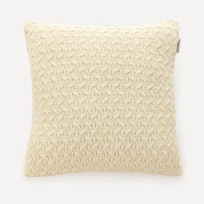 Almofada Decorativa Quadrada Tricot Campelo Natural
