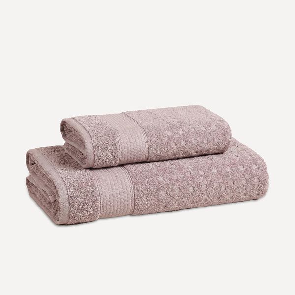 Kit Banhão e Rosto 100% algodão Saxonia Hortênsia