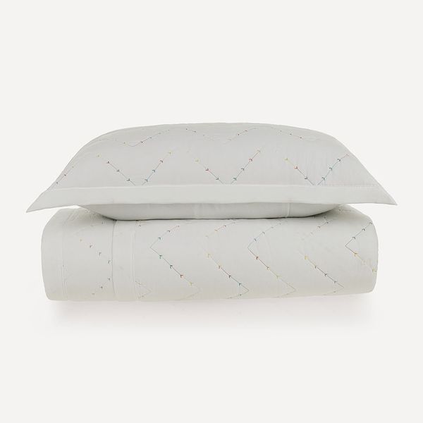 Colcha Infantil Solteiro Cosmos Branco