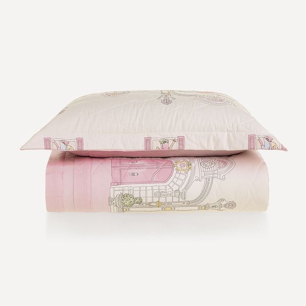 Colcha Infantil Solteiro com Porta-travesseiro 200 Fios Flory
