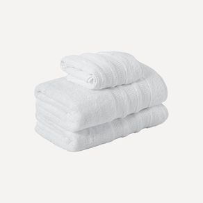 Kit 2 Toalhas Banhão e Rosto Prime Branco