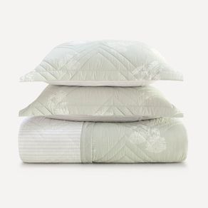 Colcha Queen com 2 Porta-travesseiros 100% Algodão Lucena
