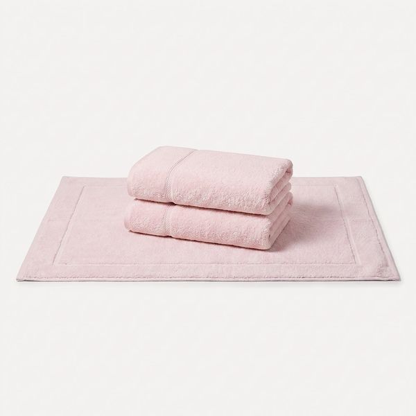Kit 2 Toalhas de Rosto Persia e 1 Toalha de Piso Juliet Marshmallow