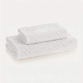 Kit Banho e Rosto 100% Algodão Fio Penteado Nero Branco