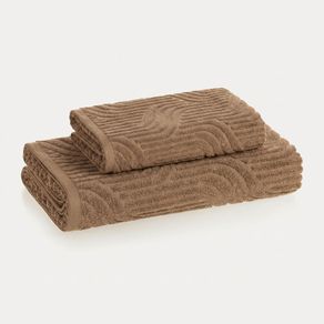 Kit Banho e Rosto 100% Algodão Fio Penteado Nero Olho de Tigre