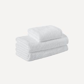 Kit 2 Toalhas de Banho e Rosto Essen Branco