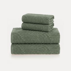 Kit Banhão e Rosto 4 Peças 100% Algodão Softmax Nero Bosque