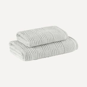 Kit Banho e Rosto 100% Algodão Unika Solis Platina