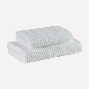 Kit Banho e Rosto 100% Algodão Unika Solis Branco