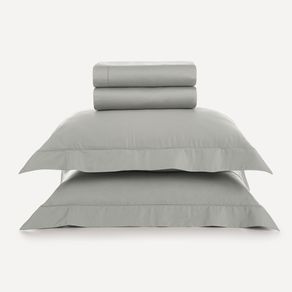 Jogo de Cama Queen 300 Fios 100% Bambu Oásis Prata