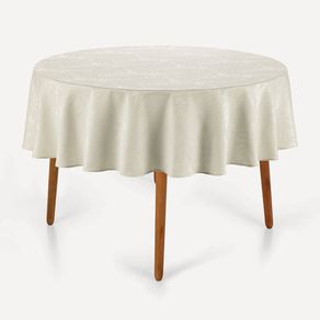 Toalha de Mesa Redonda 4 Lugares 1,60m Havana Cru