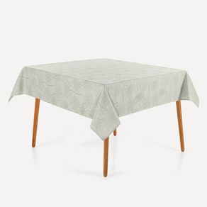 Toalha de Mesa Quadrada 6 Lugares Bali Cinza 1,80mx1,80m