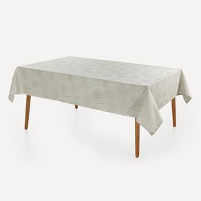 Toalha de Mesa Retangular 10 Lugares Bali Cinza