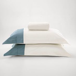 Jogo de Cama 3 Peças 100% Algodão Casal Veloso Anoitecer Azul