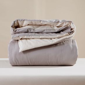 Capa de Edredom Duvet Queen Amassa Menos Duo Argila/Titânio
